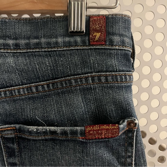 7 For All Mankind Bootcut Jeans Low Rise Size 29 Premium Stretch Denim - Picture 8 of 13